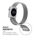 Crong Milano Steel - Pasek ze stali nierdzewnej do Apple Watch 42/44/45/49 mm (czarny)