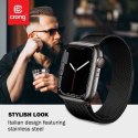 Crong Milano Steel - Pasek ze stali nierdzewnej do Apple Watch 42/44/45/49 mm (czarny)