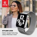 Crong Milano Steel - Pasek ze stali nierdzewnej do Apple Watch 42/44/45/49 mm (srebrny)