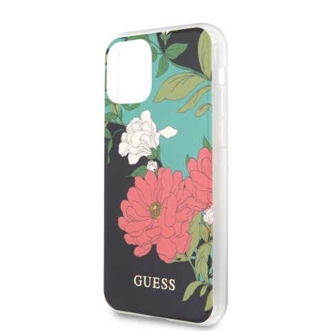 Guess Flower Shiny Collection N1 - Etui iPhone 11 Pro (Black) Guess Flower Shiny Collection N1 - Etui iPhone 11 Pro (Black)