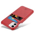 Crong Neat Cover - Etui iPhone 11 Pro z kieszeniami (czerwony)