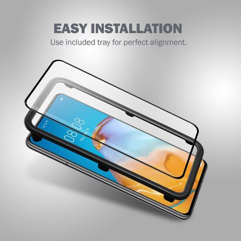 Crong 3D Armour Glass - Szkło hartowane 9H na cały ekran Huawei P40 + ramka instalacyjna Crong 3D Armour Glass - Szkło hartowane 9H na cały ekran Huawei P40 + ramka instalacyjna