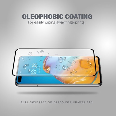 Crong 3D Armour Glass - Szkło hartowane 9H na cały ekran Huawei P40 + ramka instalacyjna Crong 3D Armour Glass - Szkło hartowane 9H na cały ekran Huawei P40 + ramka instalacyjna