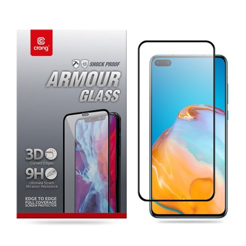 Crong 3D Armour Glass - Szkło hartowane 9H na cały ekran Huawei P40 + ramka instalacyjna Crong 3D Armour Glass - Szkło hartowane 9H na cały ekran Huawei P40 + ramka instalacyjna
