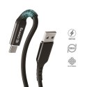 Crong Armor Link - Kabel 60W 3A USB-A do USB-C Fast Charging 150cm (czarny)