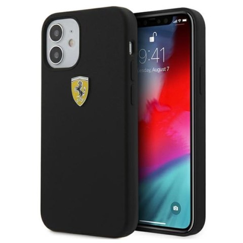Ferrari On Track Silicone - Etui iPhone 12 mini (czarny) Ferrari On Track Silicone - Etui iPhone 12 mini (czarny)