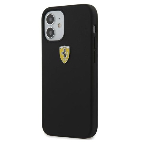 Ferrari On Track Silicone - Etui iPhone 12 mini (czarny) Ferrari On Track Silicone - Etui iPhone 12 mini (czarny)
