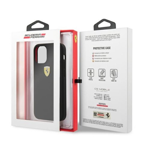 Ferrari On Track Silicone - Etui iPhone 12 mini (czarny) Ferrari On Track Silicone - Etui iPhone 12 mini (czarny)