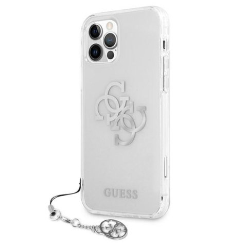 Guess 4G Big Logo Charm - Etui iPhone 12 Pro Max (srebrny charms) Guess 4G Big Logo Charm - Etui iPhone 12 Pro Max (srebrny charms)