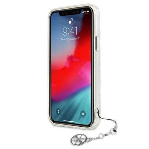 Guess 4G Big Logo Charm - Etui iPhone 12 Pro Max (srebrny charms) Guess 4G Big Logo Charm - Etui iPhone 12 Pro Max (srebrny charms)