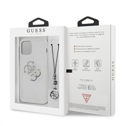 Guess 4G Big Logo Charm - Etui iPhone 12 Pro Max (srebrny charms) Guess 4G Big Logo Charm - Etui iPhone 12 Pro Max (srebrny charms)