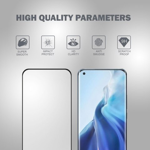 Crong 3D Armour Glass - Szkło hartowane 9H Full Glue na cały ekran Xiaomi Mi 11 + ramka instalacyjna Crong 3D Armour Glass - Szkło hartowane 9H Full Glue na cały ekran Xiaomi Mi 11 + ramka instalacyjna