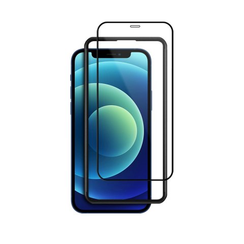 Crong Anti-Bacterial 3D Armour Glass - Szkło hartowane 9H na cały ekran iPhone 12 Mini + ramka instalacyjna Crong Anti-Bacterial 3D Armour Glass - Szkło hartowane 9H na cały ekran iPhone 12 Mini + ramka instalacyjna