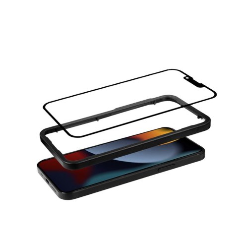 Crong Anti-Bacterial 3D Armour Glass - Szkło hartowane 9H na cały ekran iPhone 14 Plus / iPhone 13 Pro Max + ramka instalacyjna Crong Anti-Bacterial 3D Armour Glass - Szkło hartowane 9H na cały ekran iPhone 14 Plus / iPhone 13 Pro Max + ramka instalacyjna