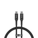 Crong Armor Link - Kabel 60W 3A USB-C do USB-C Fast Charging 150cm (czarny)