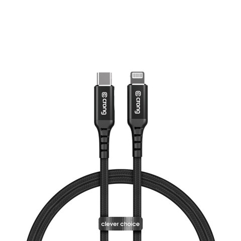 Crong Armor Link - Kabel USB-C Lightning Fast Charging z certyfikat MFi 150cm (czarny) Crong Armor Link - Kabel USB-C Lightning Fast Charging z certyfikat MFi 150cm (czarny)