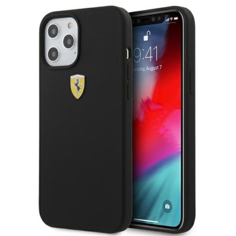 Ferrari On Track Silicone - Etui iPhone 12 Pro Max (czarny) Ferrari On Track Silicone - Etui iPhone 12 Pro Max (czarny)