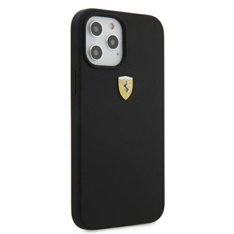 Ferrari On Track Silicone - Etui iPhone 12 Pro Max (czarny) Ferrari On Track Silicone - Etui iPhone 12 Pro Max (czarny)