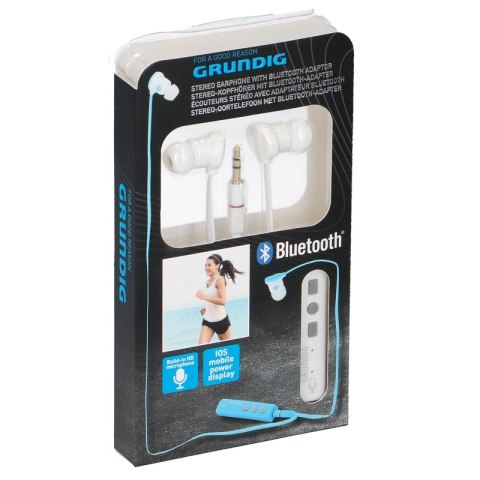 Grundig - Słuchawki douszne z adapterem Bluetooth (biały) Grundig - Słuchawki douszne z adapterem Bluetooth (biały)