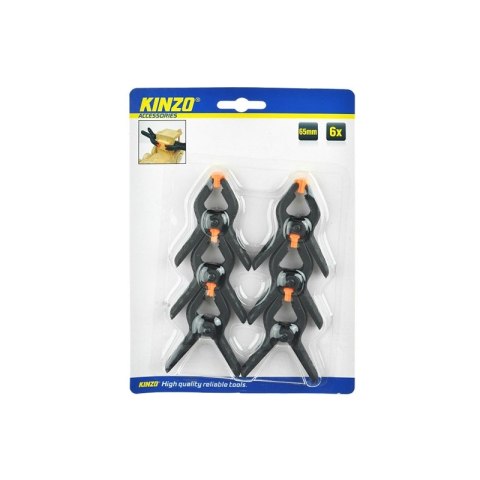 Kinzo - Zestaw zaciskow chwytakow stolarskich 65 mm 6 szt. Kinzo - Zestaw zaciskow chwytakow stolarskich 65 mm 6 szt.