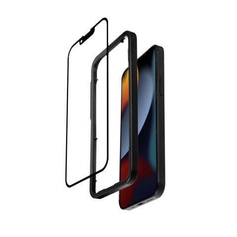 Crong Anti-Bacterial 3D Armour Glass - Szkło hartowane 9H na cały ekran iPhone 14 / iPhone 13 / iPhone 13 Pro + ramka instalacyj Crong Anti-Bacterial 3D Armour Glass - Szkło hartowane 9H na cały ekran iPhone 14 / iPhone 13 / iPhone 13 Pro + ramka instalacyj