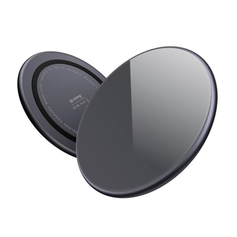Crong PowerSpot Fast Wireless Charger - Aluminiowa ładowarka bezprzewodowa Qi 15W USB-C z powłoką ze szkła hartowanego (Shadow B Crong PowerSpot Fast Wireless Charger - Aluminiowa ładowarka bezprzewodowa Qi 15W USB-C z powłoką ze szkła hartowanego (Shadow B