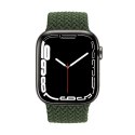 Crong Wave Band - Pleciony pasek do Apple Watch 38/40/41 mm (zielony)