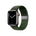 Crong Wave Band - Pleciony pasek do Apple Watch 38/40/41 mm (zielony)