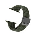 Crong Wave Band - Pleciony pasek do Apple Watch 38/40/41 mm (zielony)