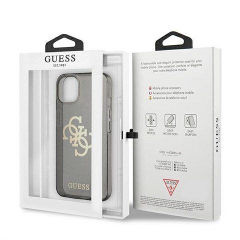 Guess Glitter 4G Big Logo - Etui iPhone 13 mini (czarny) Guess Glitter 4G Big Logo - Etui iPhone 13 mini (czarny)