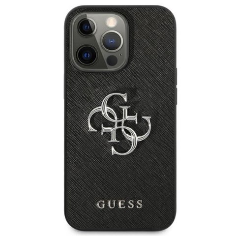 Guess Saffiano 4G Big Silver Logo - Etui iPhone 13 Pro (czarny) Guess Saffiano 4G Big Silver Logo - Etui iPhone 13 Pro (czarny)