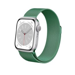 Crong Milano Steel - Pasek ze stali nierdzewnej do Apple Watch 42/44/45/49 mm (zielony)