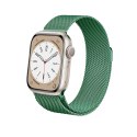 Crong Milano Steel - Pasek ze stali nierdzewnej do Apple Watch 42/44/45/49 mm (zielony)