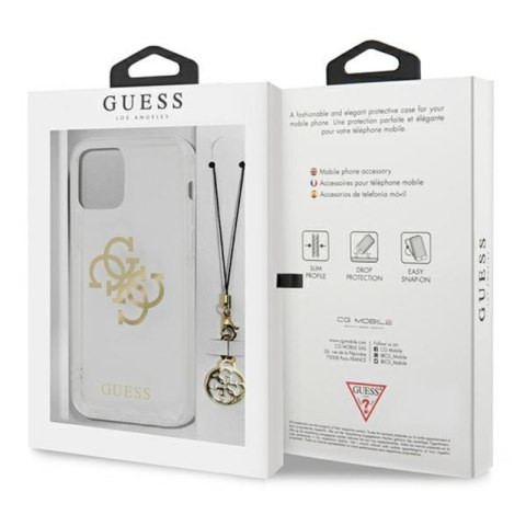 Guess 4G Big Logo Charm Gold- Etui iPhone 13 mini (złoty charms) Guess 4G Big Logo Charm Gold- Etui iPhone 13 mini (złoty charms)
