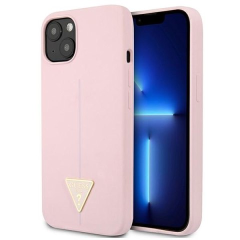 Guess Silicone Triangle Logo - Etui iPhone 13 mini (liliowy) Guess Silicone Triangle Logo - Etui iPhone 13 mini (liliowy)