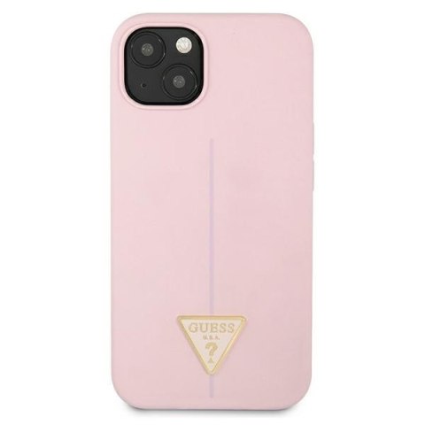 Guess Silicone Triangle Logo - Etui iPhone 13 mini (liliowy) Guess Silicone Triangle Logo - Etui iPhone 13 mini (liliowy)