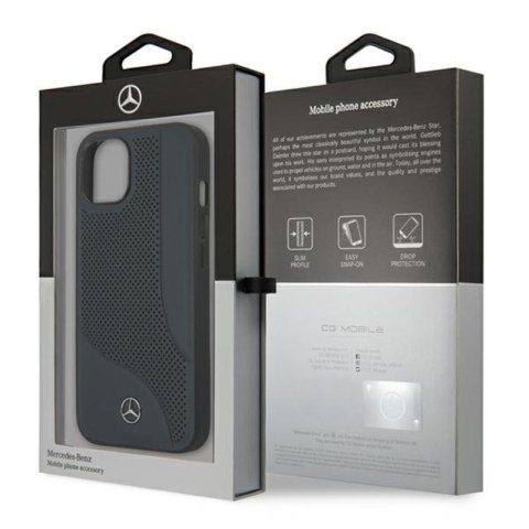 Mercedes Leather Perforated Area - Etui iPhone 13 mini (granatowy) Mercedes Leather Perforated Area - Etui iPhone 13 mini (granatowy)