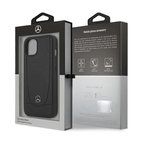 Mercedes Leather Urban Line - Etui iPhone 13 mini (czarny) Mercedes Leather Urban Line - Etui iPhone 13 mini (czarny)
