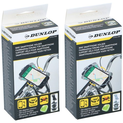 Dunlop - uchwyt rowerowy do telefonu 10-15 cm obrotowy (szary) Dunlop - uchwyt rowerowy do telefonu 10-15 cm obrotowy (szary)