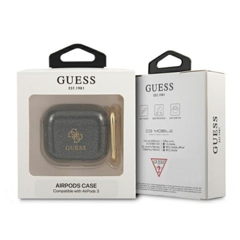 Guess 4G Glitter - Etui Airpods 3 (czarny) Guess 4G Glitter - Etui Airpods 3 (czarny)