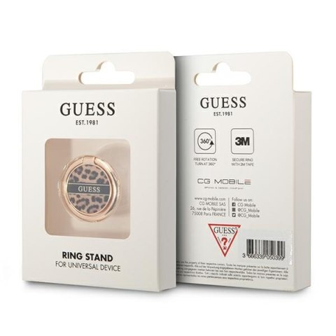 Guess Ring Stand Leopard - Magnetyczny uchwyt na palec do telefonu (Brown) Guess Ring Stand Leopard - Magnetyczny uchwyt na palec do telefonu (Brown)