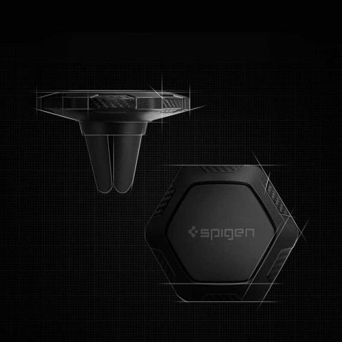 Spigen Magnetic Car Mount Holder QS11 - Uchwyt samochodowy (Czarny) Spigen Magnetic Car Mount Holder QS11 - Uchwyt samochodowy (Czarny)
