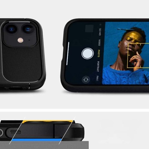 Spigen Rugged Armor - Etui do iPhone 12 / iPhone 12 Pro (Czarny) Spigen Rugged Armor - Etui do iPhone 12 / iPhone 12 Pro (Czarny)