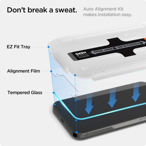 Spigen Glas.TR EZ Fit - Szkło hartowane do Apple iPhone 14/ iPhone 13 / iPhone 13 Pro Spigen Glas.TR EZ Fit - Szkło hartowane do Apple iPhone 14/ iPhone 13 / iPhone 13 Pro
