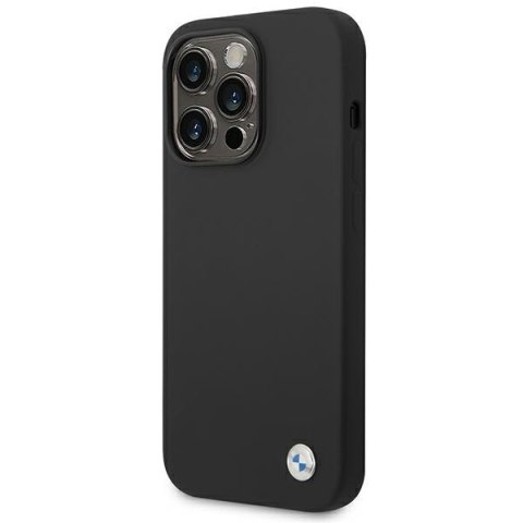 BMW Liquid Silicone Case Metal Logo - Etui iPhone 14 Pro Max (Czarny) BMW Liquid Silicone Case Metal Logo - Etui iPhone 14 Pro Max (Czarny)