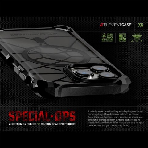 Element Case Special Ops X5 - Pancerne etui iPhone 14 Plus (Mil-Spec Drop Protection) (Smoke/Black) Element Case Special Ops X5 - Pancerne etui iPhone 14 Plus (Mil-Spec Drop Protection) (Smoke/Black)