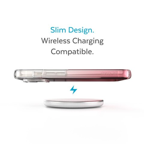 Speck Presidio Perfect-Clear + Ombre - Etui iPhone 14 Plus z powłoką MICROBAN (Clear / Vintage Rose Fade) Speck Presidio Perfect-Clear + Ombre - Etui iPhone 14 Plus z powłoką MICROBAN (Clear / Vintage Rose Fade)