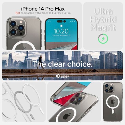 Spigen Ultra Hybrid Mag MagSafe - Etui do iPhone 14 Pro Max (Biały) Spigen Ultra Hybrid Mag MagSafe - Etui do iPhone 14 Pro Max (Biały)