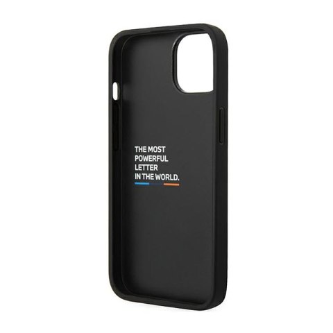 BMW Leather Carbon Blue Line - Etui iPhone 14 Plus (Czarny) BMW Leather Carbon Blue Line - Etui iPhone 14 Plus (Czarny)
