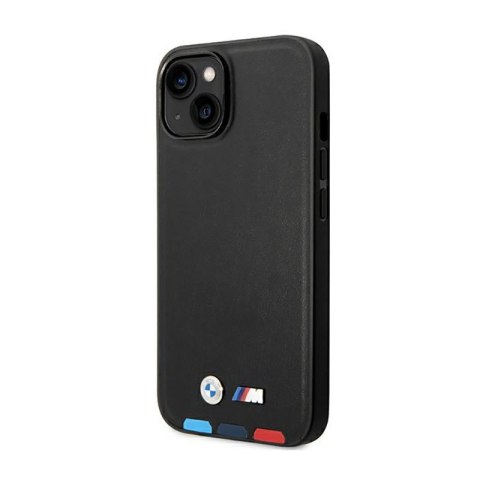 BMW Leather Hot Stamp Tricolor MagSafe - Etui iPhone 14 Plus (Czarny) BMW Leather Hot Stamp Tricolor MagSafe - Etui iPhone 14 Plus (Czarny)